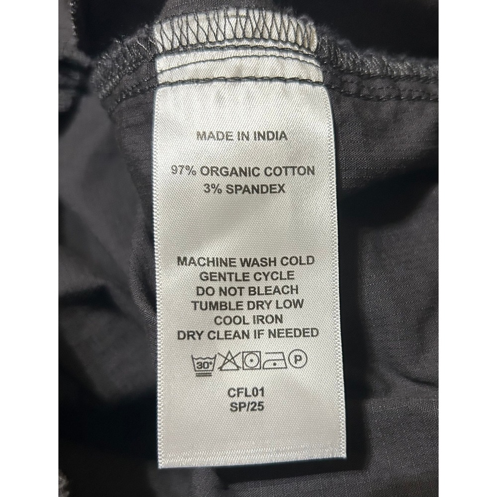 Quince Ripstop Pants Women M Steel Gray Organic Stretch Cotton Straight Leg GORP - Picture 12 of 12